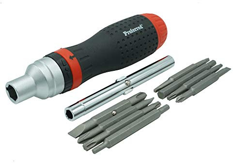 Proferred T29004 Interchangeable Bit Screwdriver Sets, Ratcheting 19 Piece in 1