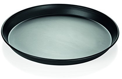 WAS 2290 280 Plaque à pizza en tôle bleue avec bord bordé Diamètre 28 cm Hauteur 2,5 cm