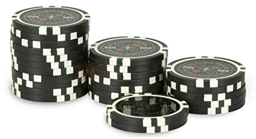 Rouleau 25 jetons Ultimate Poker Chips 100 Noir