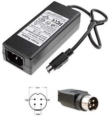 Top CHARGEUR * Adaptador Alimentación Cargador Corriente 12V 5V 2A 4 Pin Reemplazo Recambio Disco Duro Multimedia Woxter i-Cube X-DIV 35 XP Pro