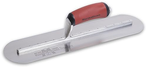 MARSHALLTOWN Fully Rounded Concrete Finishing Trowel, High Carbon Steel Blade, DuraSoft Handle, 16 x 4, Made in the USA, MXS66FRD