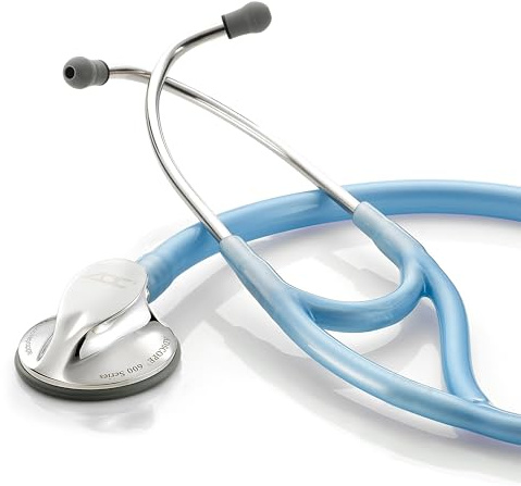ADC Adscope 600, Stetoscopio cardiologico serie Platinum, Azzurro metallizzato
