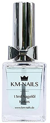 KM-Nails Olio per unghie con profumo di cocco, 15 ml, senza paraffina