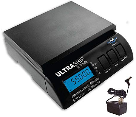 My Weigh Ultraship 55 Postal Scale in Black with Power Supply Adapter