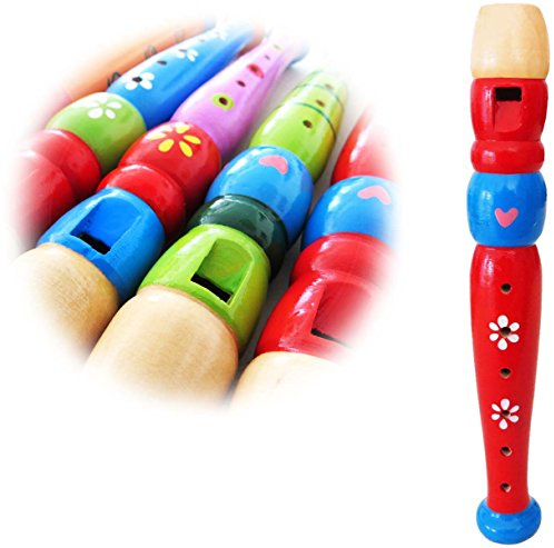 Keepdrum KFL1RD flauto in legno rosso da bambini, per flauto