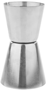 True Dual Double Jigger for Bartending, Stainless Steel Measured Jiggers, Cocktails, Mocktails, Barware, Home Bar Accessories, 1 oz & 0.75 oz Set of 1
