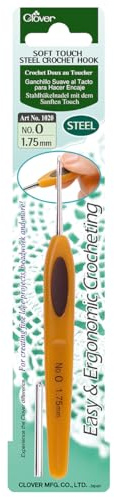 Clover Soft Touch Steel Crochet Hook: 1.75mm