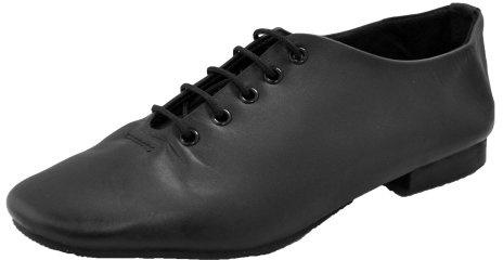 Starlite Basic Black Jazz Shoes, Full Rubber Sole 8 L UK
