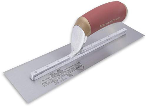 Truelle de lissage Marshalltown PermaShape, forme incurvée, en acier au carbone, parfaite pour les plâtriers et les enduits, taille de la truelle : 305x76 mm