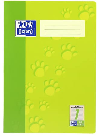 Oxford Schulheft A4, 32 Blatt, Lineatur 1, liniert, 10 Stück