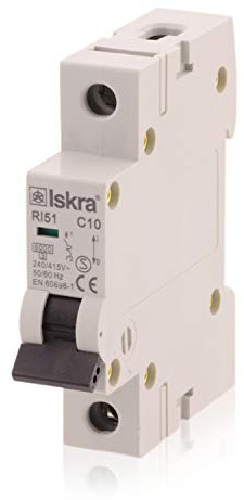 Sicherungsautomat Leitungsschutzschalter MCB Eco-Line, 10A, Typ C, 1-polig, 230/400V, bietet effektiven Schutz, 1 Stück