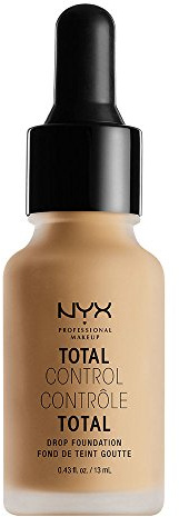 NYX Professional Makeup Total Control Drop Foundation, Precise Dosage, Buildable Coverage, Long Lasting, Vegan Formula, Matte Finish, Shade: Beige