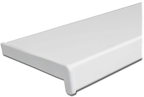 150 mm greenteQ Fensterbank Innen Innenfensterbank Fensterbrett Weiß + Seitenabschluß (1200mm)