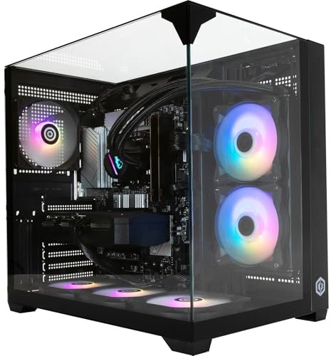 CyberPowerPC Luxe Gaming PC - AMD Ryzen 7 9800X3D, Nvidia RTX 5060 Ti 8GB, 32GB RAM, 1TB NVMe SSD, 650W 80+ PSU, Wi-Fi, Liquid Cooling, Windows 11, Ark RGB