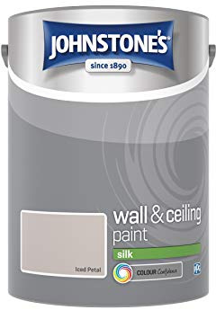 Johnstone's - Wall & Ceiling Paint - Iced Petal - Silk Finish - Emulsion Paint - Fantastic Coverage - Easy to Apply - Dry in 1-2 Hours - 12m2 Coverage per Litre - 5L