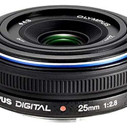Olympus Zuiko Digital 25mm F2,8 Pancake Obiettivo Quattro Terzi Standard, Nero