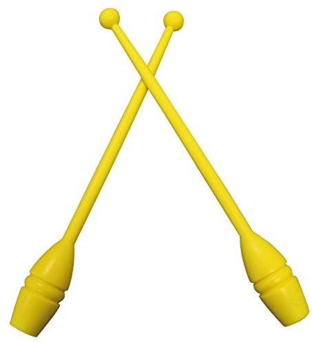 Grevinga® Gym Wettkampf-Gymnastikkeule FIG (gelb) (2er-Pack)