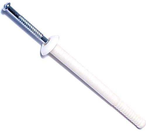 Hard-to-Find Fastener 014973285470 Nylon Mushroom Nail Drive Anchors, 1/4 x 3, Piece-100