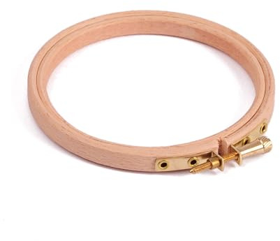 Milward Beech Wood Embroidery Hoop - 4in 10.2cm Diameter for Cross Stitch, Needlework & Crafts, Durable, Smooth Finish, Adjustable Wooden Frame, Metal Screw Clasp For Varied Thickness of Fabric