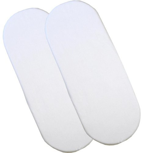 BabyPrem Moseskörbe Stubenwagen Spannbettlaken 2 Baumwolle 70 x 40cm 2 WEIß