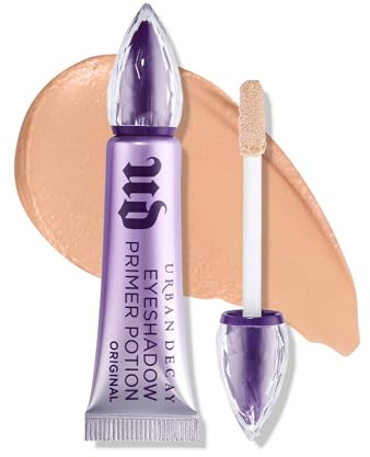 Urban Decay Eyeshadow Primer Potion - Nude Eyelid Base Travel Primer, for Smooth & Crease-Resistant Eye Makeup, Waterproof & Long-Lasting, Translucent Shade, Universal for All Skin Tones - 0.16 fl oz