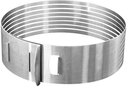 Zenker Affettatorte regolabile Ø 26 - 28 cm Linea Patisserie, adatto per realizzare fino a 8 strati di torta, lavabile in lavastoviglie (colore: argento), quantità: 1 pezzo