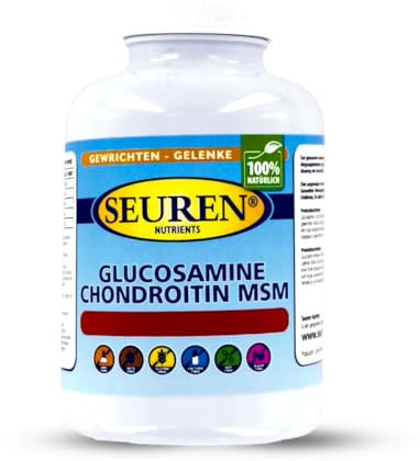 Seuren Nutrients | Glucosamin & Chondroitin plus MSM 120 Tabletten | Hochdosierte Kapseln | für gesunde Gelenke | Glutenfrei | Laktosefrei | Zuckerfrei |100% natürlich