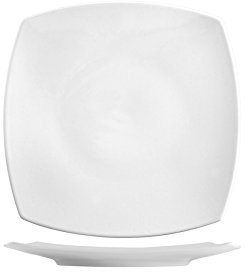 Saturnia Tokio Piatto per Pane, Porcellana, Bianco, 17x17x2 cm