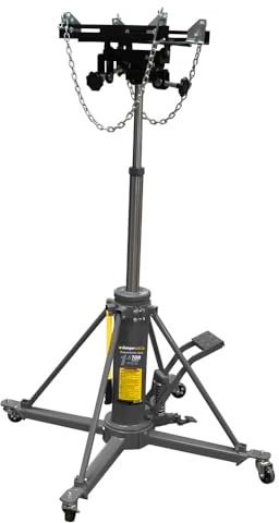 Ranger- 1.5 Ton Hydraulic Telescoping Transmission Jack Heavy Duty Transmission Lifting 2 Stage Floor Jack Stand w/Foot Pedal