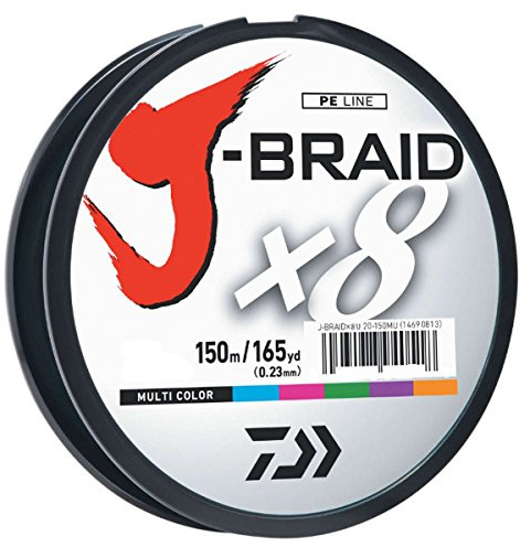 J-BRAIDX8, Filler Spool, Multi-Color, Mono Dia.= 8lb.