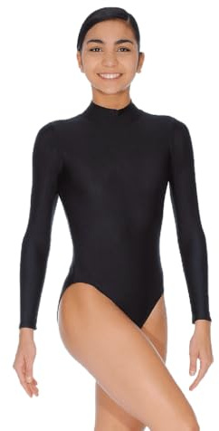 Roch Valley Long Sleeve Turtle Neck Leotard (Black, 1B)