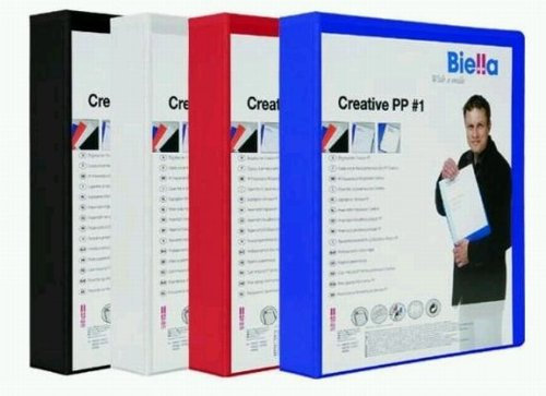 10 Stück Präsentations-Ringbuch A4 weiß, 4-Ring Mechanik, Ordner (25 mm)