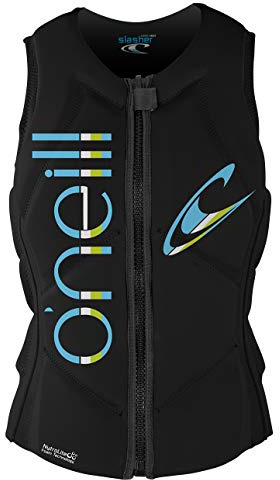 O'Neill Women's Slasher Comp Vest, Black/Black, 4