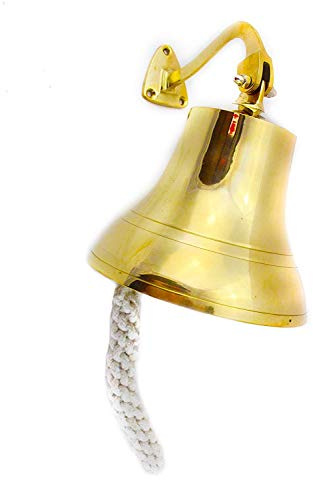 RedSkyTrader BR 1844 Brass Bell, 6, Yellow