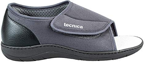 EXTRO STYLE - Scarpe Ortopediche Tecnica 4T, per Piedi Fasciati e Lunghe Guarigioni, Scarpe Antiscivolo Donna e Uomo con Tomaia in Microfibra e Pianta Larga, Plantare Estraibile, Grigio, Taglia 45