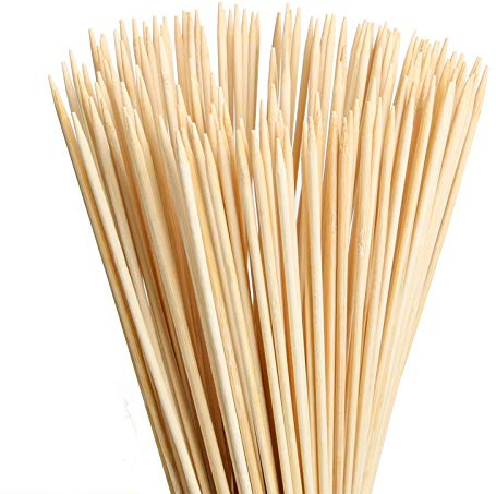 FLYPARTY Bamboo Marshmallow Roasting Sticks with 30 Inch 5mm Thick Extra Long Heavy Duty Wooden Skewers,Roaster Barbecue S'Mores Skewers Hot Dog Forks for Camping,Party,Kebab Sausage(60 Pcs)