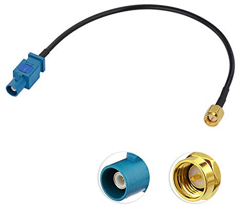 Eightwood Câble SMA Antenne Dab Câble Adaptateur Fakra Z Mâle vers SMA Queue Cochon Mâle rg174 coaxial Cable 20 cm pour Antenne GPS Dab Autoradio Jaguar Land Rover