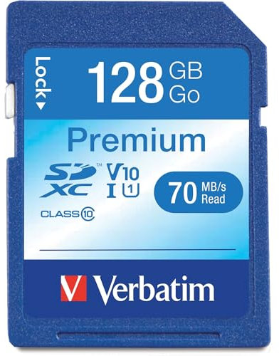 Verbatim 44025 - Tarjeta de Memoria SDXC de 128 GB (UHS1, Clase 10)