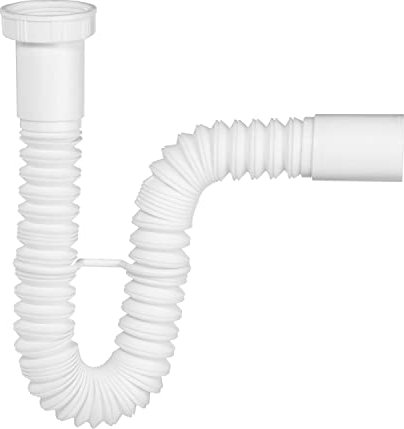 Wirquin SP1101 Siphon d'évier extensible ⌀40 mm, blanc