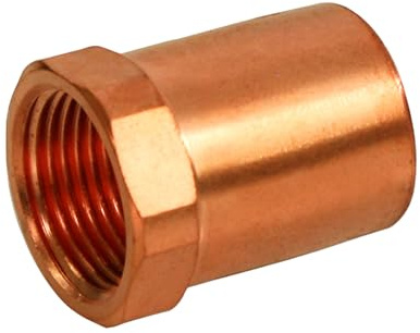 Supply Giant GUGA0034 Adapter Fitting Solder Cup and Female Threaded Connect, 3/4, Copper