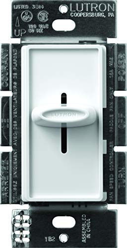 Lutron Skylark 1.5-Amp Single-Pole 3-Speed Fan Control, SFSQ-FH-WH, White
