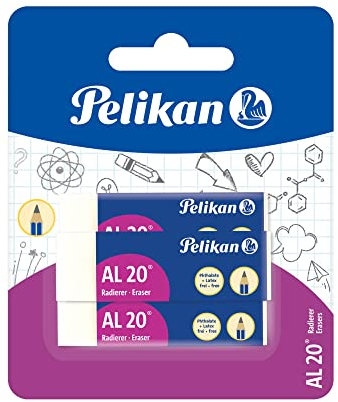 Pelikan 620112 Kunststoff-Radierer AL20, 3 Stück