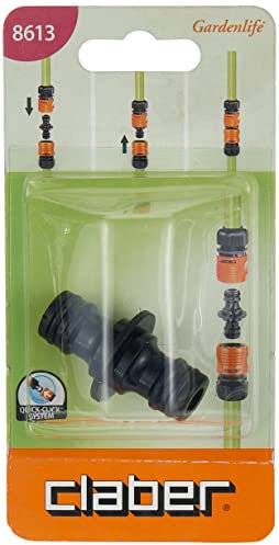 Claber 8613 Connettore a due vie, Nero