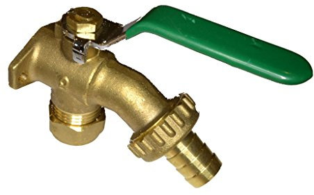 Lever Outside Tap With Built In Wall Plate Elbow