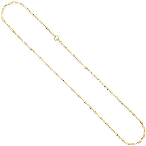 Jobo Damen Goldkette Singapur-Kette aus 8 Karat 333 Gold 1,8 mm 42 cm