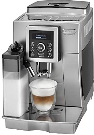 DeLonghi ECAM 23.460 S Cafetera superautomática, autocappuccino, digital, sistema IFD, 1450 W, 1.8 L, acero inoxidable, plástico, plateada