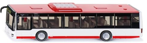 siku 3734, Stadtbus, 1:50, Metall/Kunststoff, Öffenbare Türen, Rot/Weiß