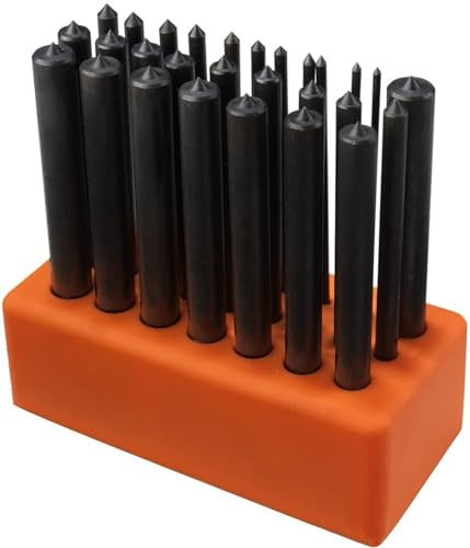 NEIKO 02621A - Set di perforatrici per trasferimento con punzoni in acciaio legato trattato termicamente, set di perforatrici da 3/32 a 1/2, kit da 28 pezzi