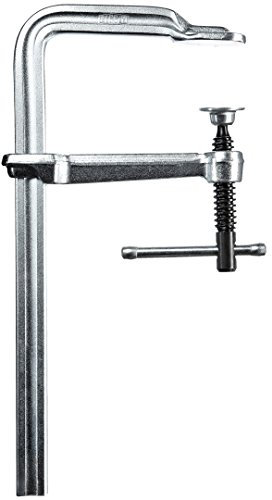 BESSEY Ganzstahl-Schraubzwinge GS20K, Spannweite 200 mm Ausladung 100 mm, Knebelgriff für einfache Kraftübertragung beim Anspannen, Gewicht 0,83 Kg