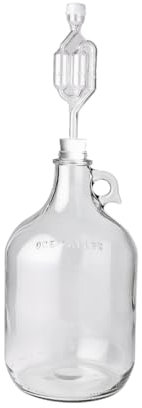 Home Brew 2118551 Ohio Weingärer aus Glas, inkl. Gummistopfen und Luftschloss, ca. 45 l